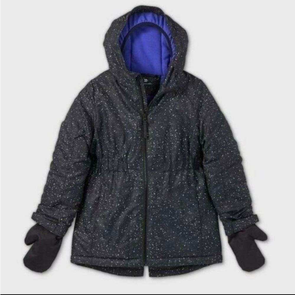 Girls Winter Softshell Jacket - All in Motion Black L (10/12)